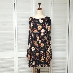 Somedays Lovin Boho Floral Print Lattice Tie Back Midi Dress Size M